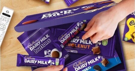 Cadbury Dairy Milk hamper box with the chocolates including Caramel, Buttons and Oreo (Image: Cadbury/Amazon)