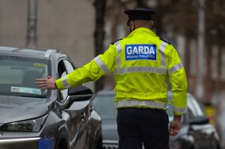 Garda Roads Policing Unit flagging down a vehicle (stock photo) (Image: Artur Widak/NurPhoto