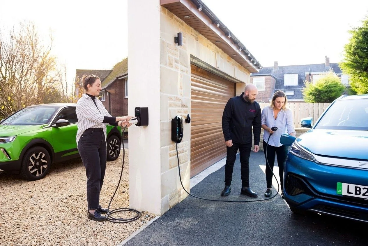 UK Landlords Could Face 28-Day Deadline to Respond to Reasonable EV Charger Requests Landlords: Electric vehicle charging at a residential property in England, where the Government is consulting on tenants’ requests to install home chargers.