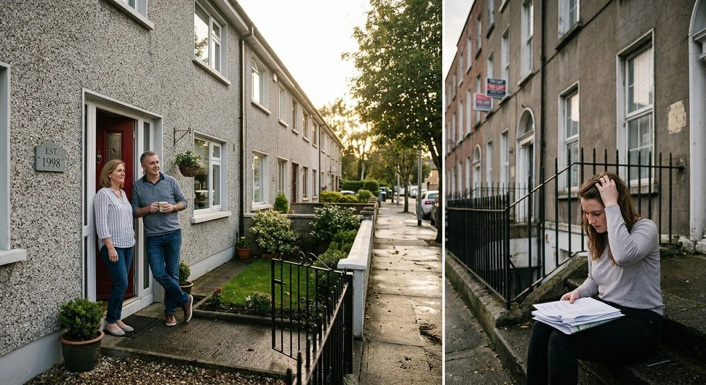 Ireland’s Housing Cost Burden Below EU Average, but Renters Still Face Pressure Housing cost overburden among people at risk of poverty in Europe in 2025, comparing Ireland's 17.1% rate with the EU average of 29.1%