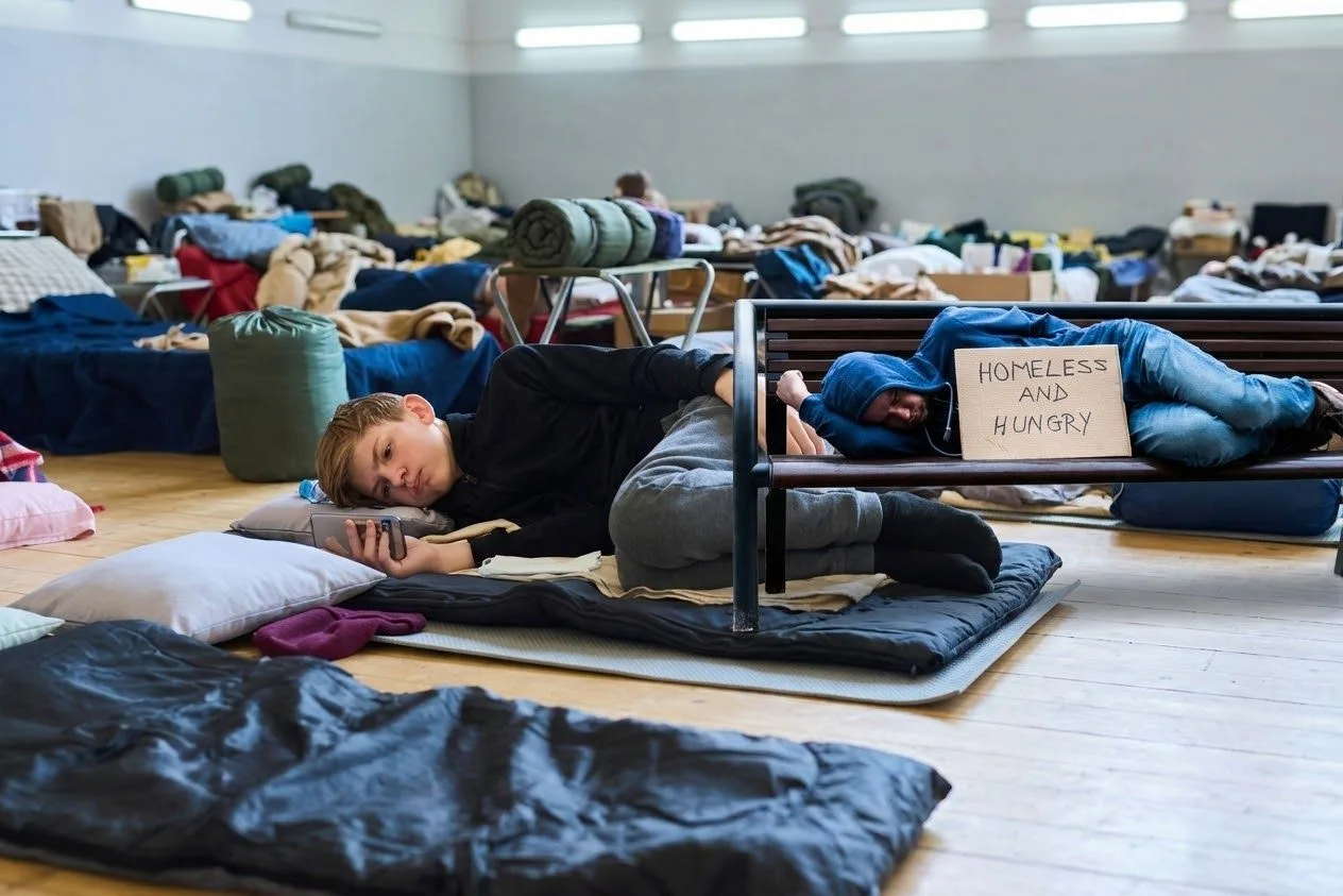Ireland Homelessness Crisis: 12-Year-Old Monaghan Boy Sleeps Out to Raise Awareness 12-year-old Monaghan boy Liam Treanor taking part in a Focus Ireland homelessness awareness sleep-out with his mother.