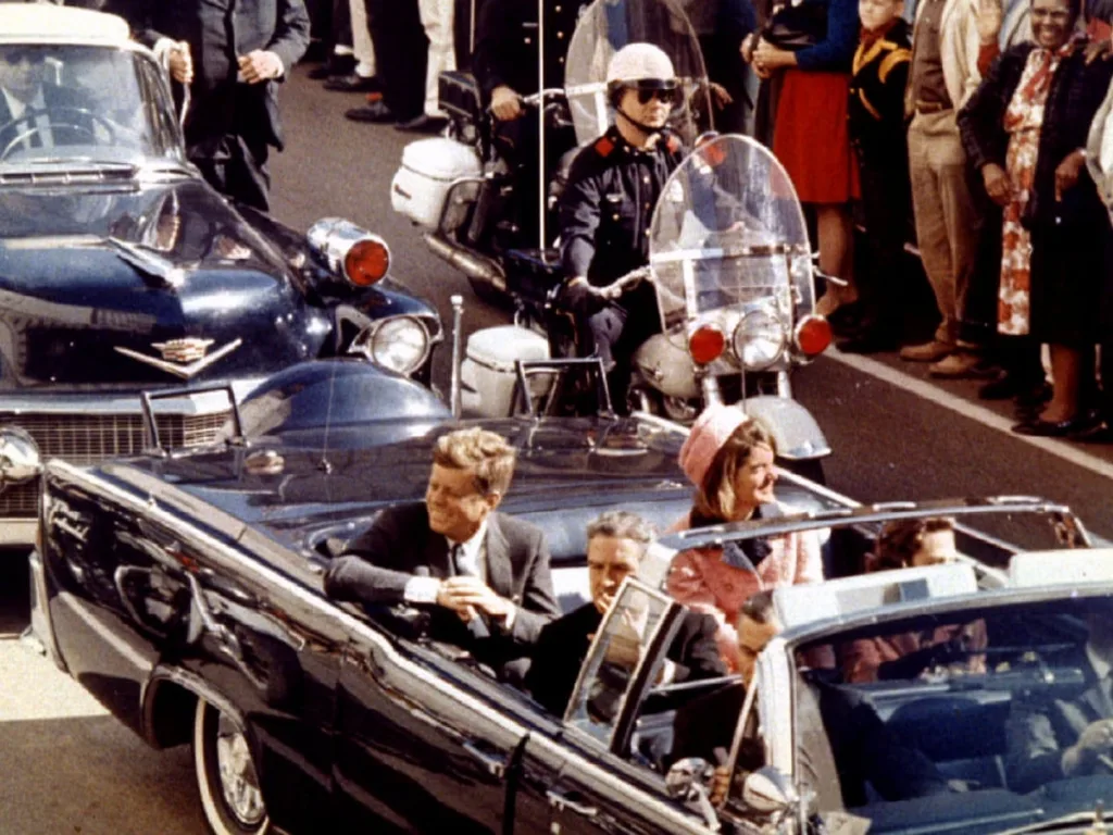 John F Kennedy pictured minutes before his assassination in 1963 (Picture: Bettmann Archive)