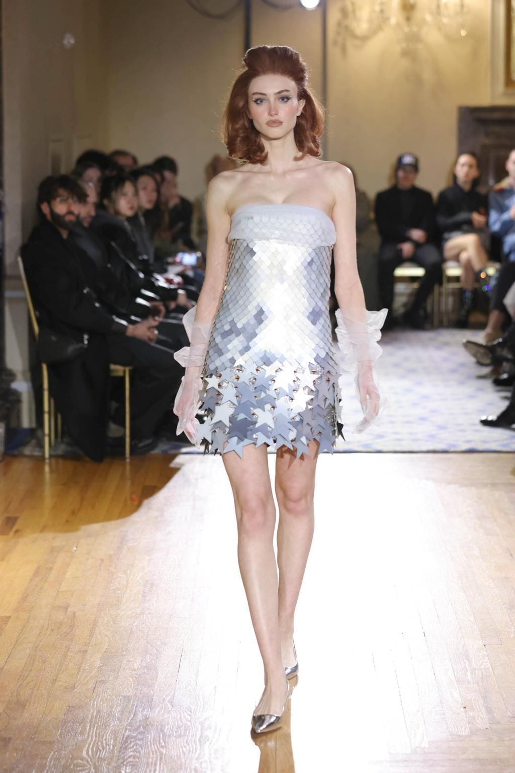 During his most recent runway show at New York Fashion Week this month, Cowan unveiled a new growing star dress powered by Adobe's Project Primrose.Getty Images During his most recent runway show at New York Fashion Week this month, Cowan unveiled a new growing star dress powered by Adobe's Project Primrose.Getty Images