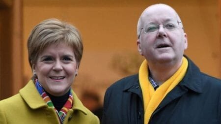 Peter Murrell has been charged in connection with embezzlement of SNP funds after a police investigation into the party's finances(AFP via Getty Images)