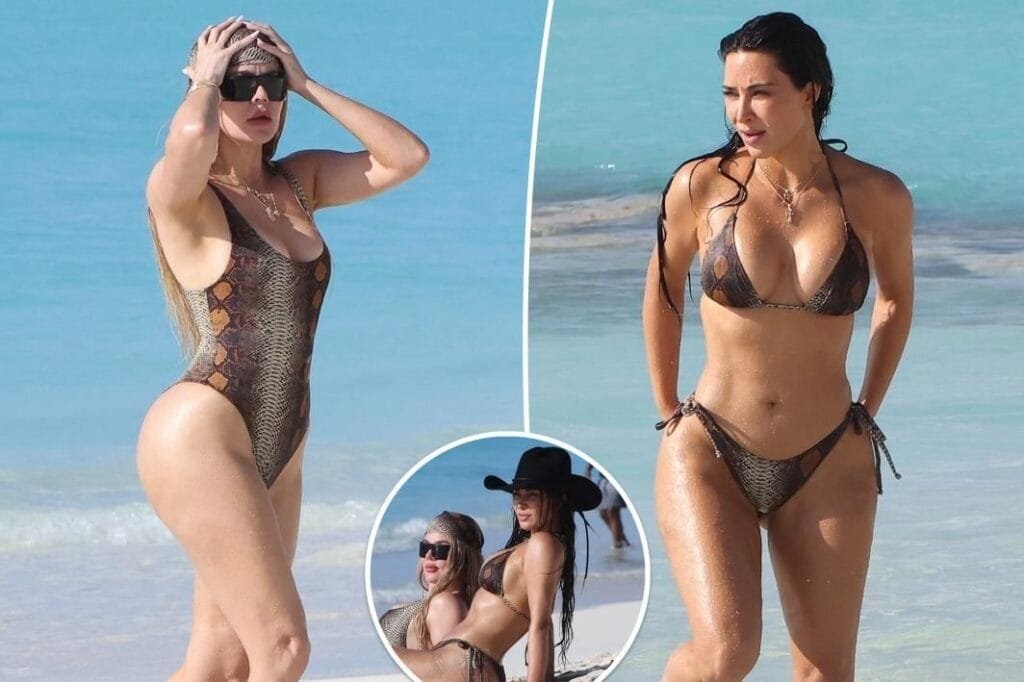 Kim and Khloé Kardashian take Turks and Caicos.BACKGRID