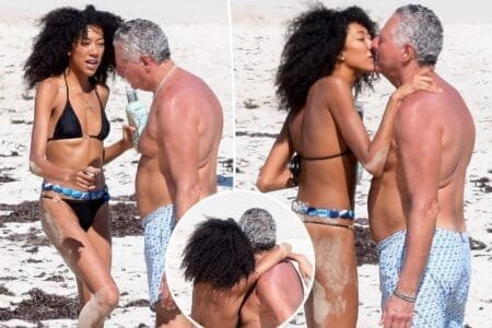Aoki Lee Simmons and Vittorio Assaf locked lips on the final day of their St. Barts getaway.Spread Pictures/MEGA