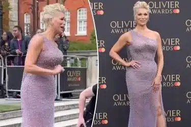 6Hannah Waddingham told off a photographer for telling her to “show me leg” on the Olivier Awards red carpet Sunday night.odeiotedlasso/Twitter
