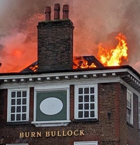 The rapid spread of the flames has prompted concerns for the safety of individuals within the vicinity (Picture: UKNIP)