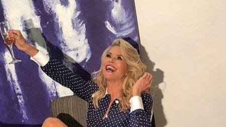 Christie Brinkley kicked her feet up in joy and showed off her toned legs just weeks after revealing her skin cancer diagnosis Credit: Instagram/christie brinkley