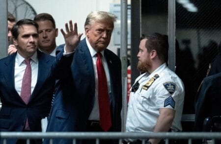 Trump returns to court after a break yesterday Alamy Stock Photo