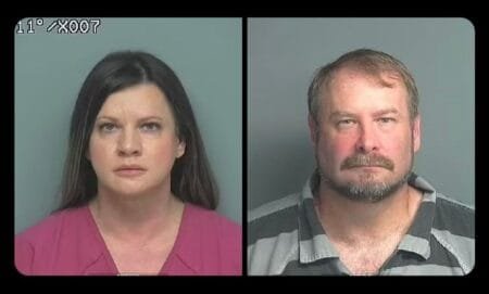Joely, 53, and William Mitchell Keen, 52, were arrested on March 27 after dozens of disturbing photos and videos were allegedly discovered on his phone