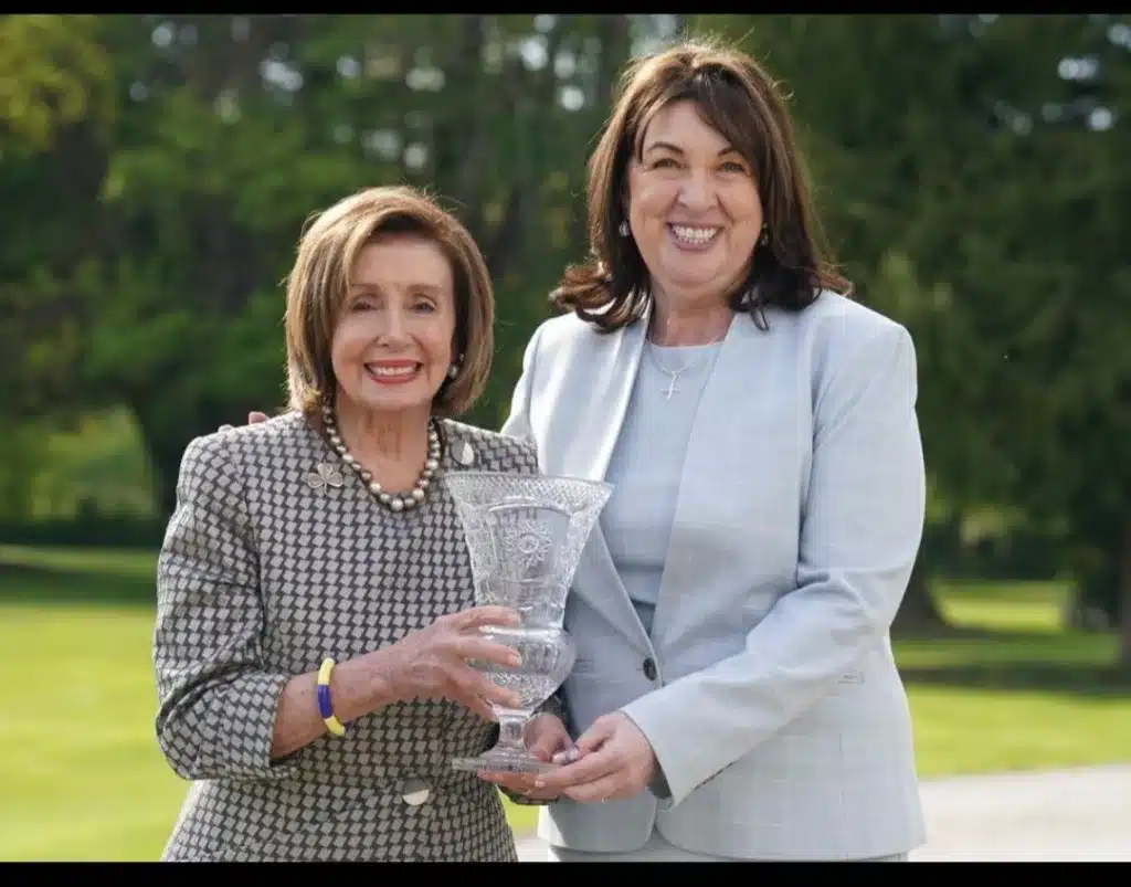 US Ambassador to Ireland Claire Cronin with former speaker of the US House of Representatives Nancy Pelosi (Brian Lawless/PA) US Ambassador to Ireland Claire Cronin with former speaker of the US House of Representatives Nancy Pelosi (Brian Lawless/PA)