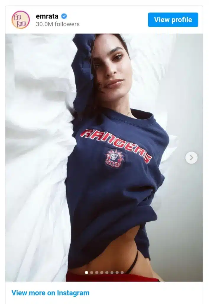 Emily Ratajkowski: Credit: Instagram Emily Ratajkowski: Credit: Instagram