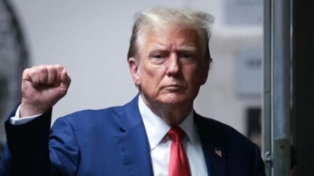 Former President Donald Trump returns from a break [+]GETTY IMAGES