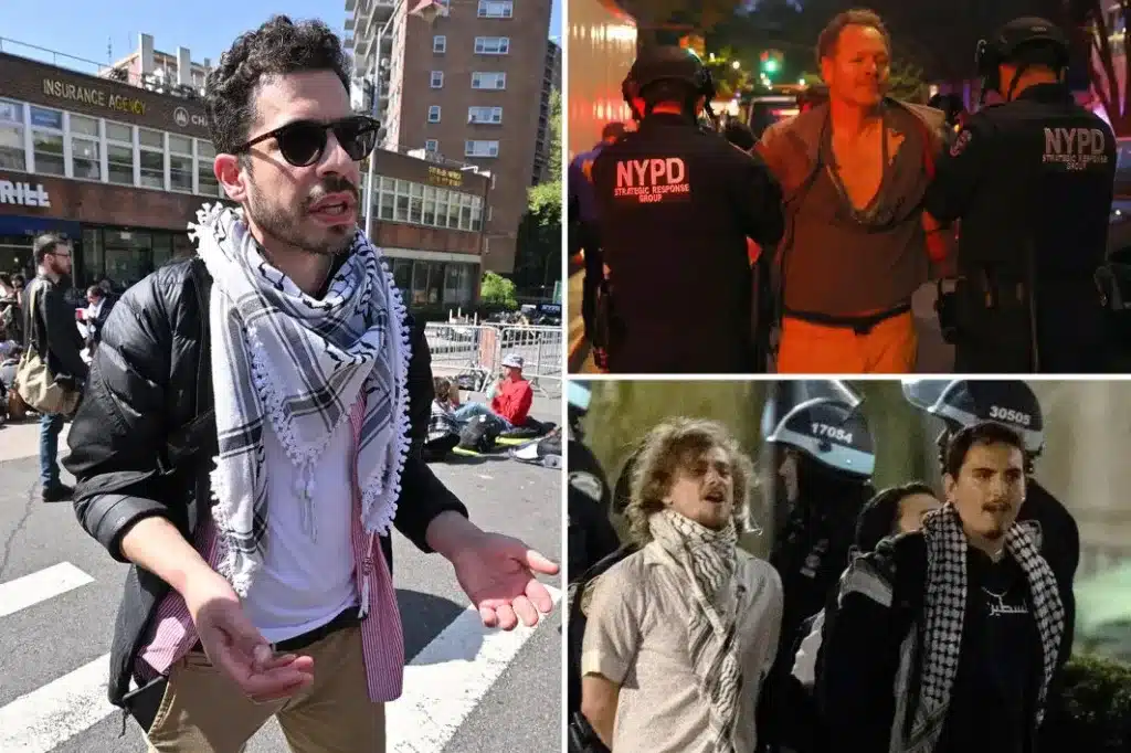 Fernando Bobis, 42, an doctor based in Washington Heights, was one of 282 people arrested at Columbia University and the City College of New York last night.Paul Martinka1