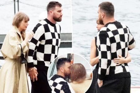 Taylor Swift and Travis Kelce enjoyed a romantic boat ride in Italy on Thursday.Cobra Team / BACKGRID