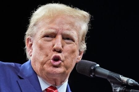 Donald Trump floated a third term during the NRA’s annual meeting Saturday.AP