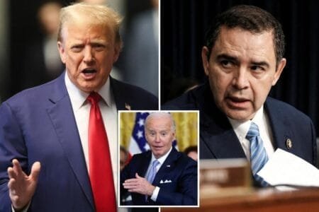 “Biden just Indicted Henry Cuellar because the Respected Democrat Congressman wouldn’t play Crooked Joe’s Open Border game,” Trump, 77, asserted in a Truth Social post.AP