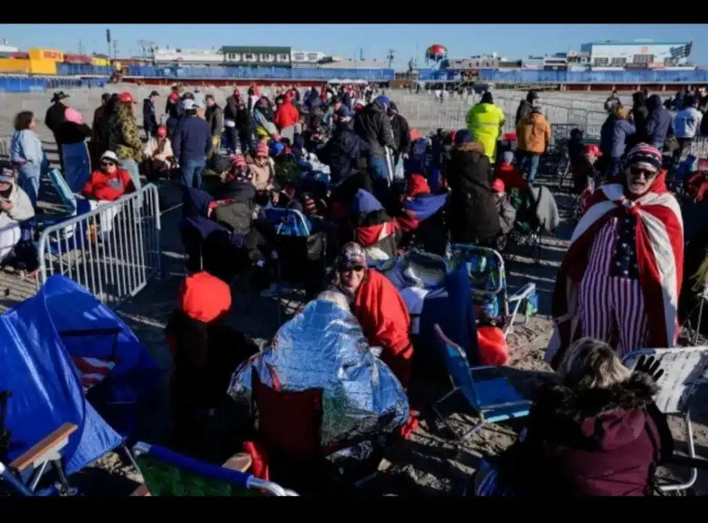 There was a festival atmosphere before the rally began (AP) There was a festival atmosphere before the rally began (AP)