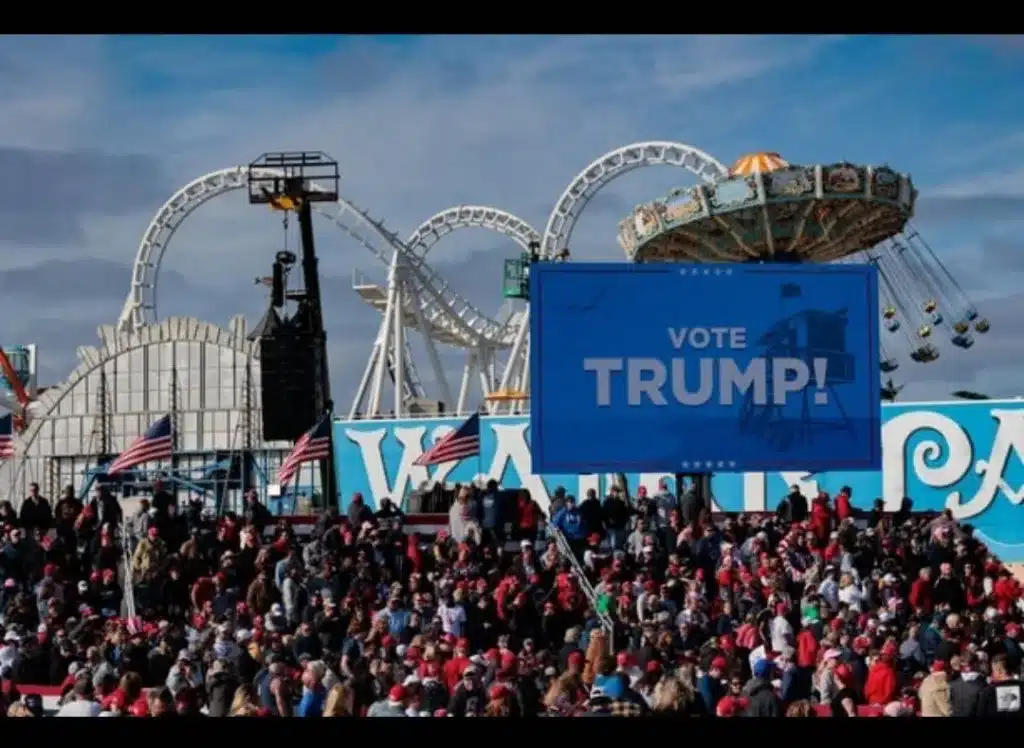 Attendees during the Donald Trump campaign event in New Jersey Attendees during the Donald Trump campaign event in New Jersey