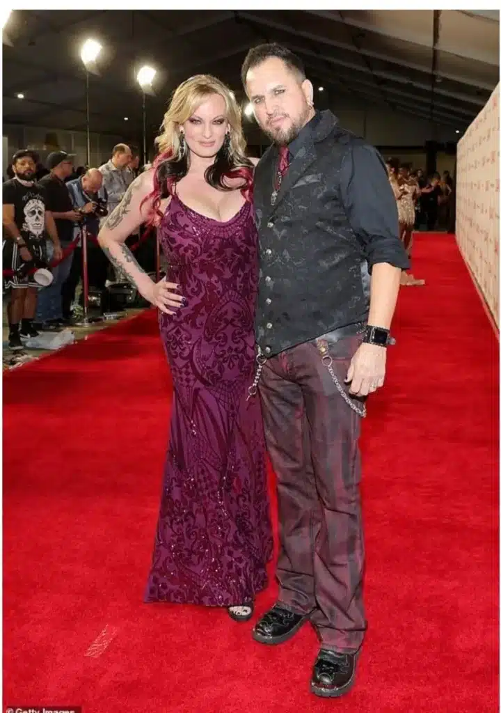 Stormy and her actor/director husband, Barrett Blade, were on the red carpet at the 2023 Adult Video News Awards at Resorts World Las Vegas in January.