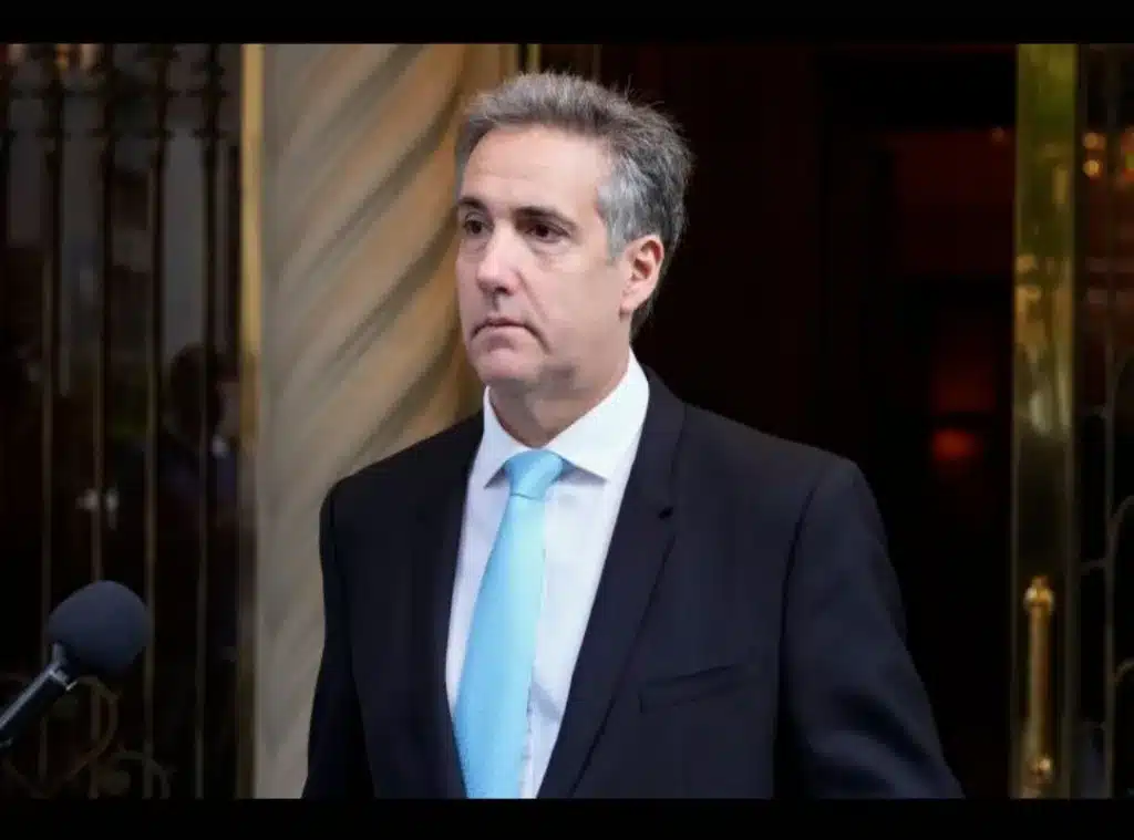 Michael Cohen leaves his apartment building on his way to the Manhattan criminal court in New York on May 14 [Seth Wenig/AP Photo]