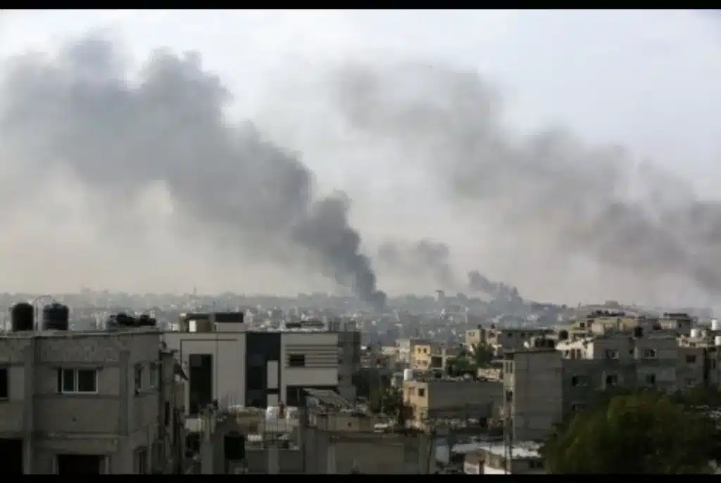 Smoke rises following Israeli strikes during an Israeli military operation in Rafah (Picture: Reuters) Smoke rises following Israeli strikes during an Israeli military operation in Rafah (Picture: Reuters)