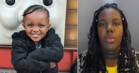 Christina Robinson, 30, had exposed her son Dwelaniyah to cruelty and excruciating pain over several weeks (Pictures: Durham Police/PA)