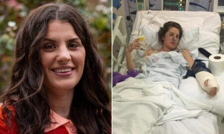 Georgia Laurie (left) saved her twin sister Melissa (right) from a crocodile attack