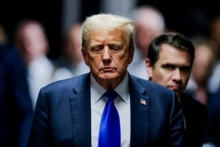 Former President Donald Trump was found guilty on all 34 counts in his hush money trial on Thursday (Picture: Getty Images)