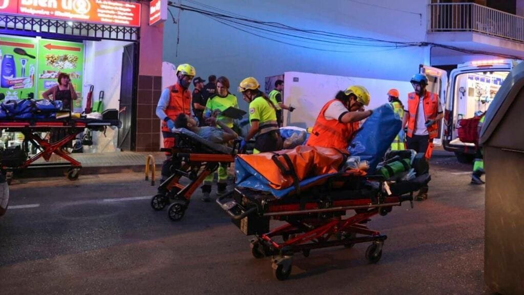 The cause of the building collapse is being investigated