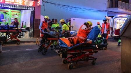 The cause of the building collapse is being investigated