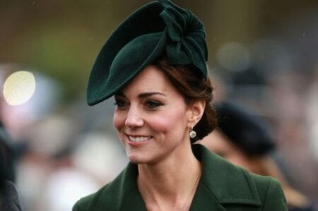 Kate, who is colonel of the regiment, said she was sorry to miss the event, the final rehearsal for the Trooping the Colour parade, and wanted to show her support (Picture: Getty/Irish Guards)
