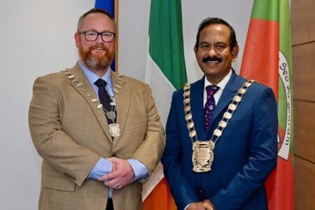 Fine Gael councillor Baby Pereppadan has been elected as the new Mayor of South Dublin County Council (right) with independent councillor Alan Hayes from Palmerstown elected as Deputy Mayor.