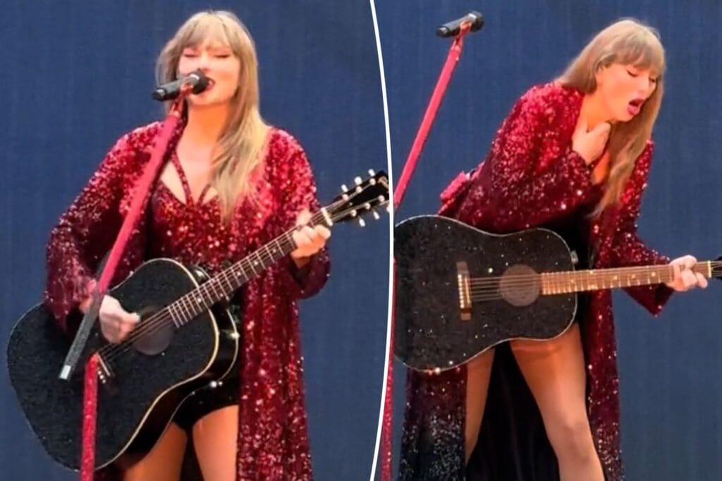 Taylor Swift accidentally swallowed a bug during her third Eras Tour concert in London over the weekend.