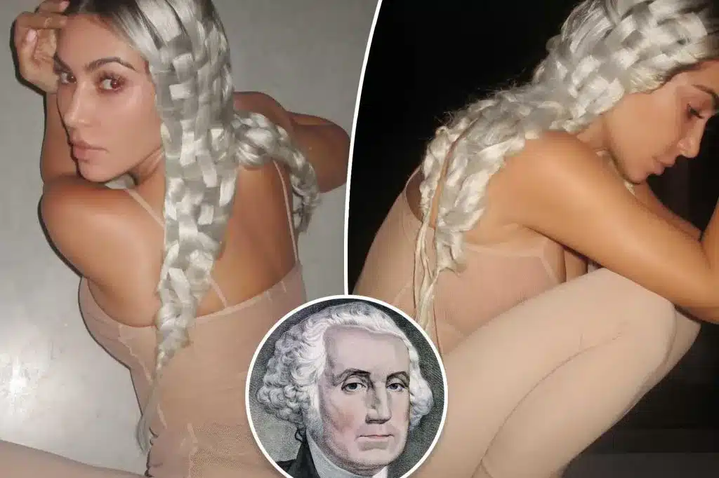 Kim Kardashian’s Braided Hairstyle Draws Social Media Mockery: Fans Wonder, ‘What in the Constitution is Happening Here?’ Kim Kardashian’s hairstyle was compared to the wigs worn by America’s Founding Fathers.