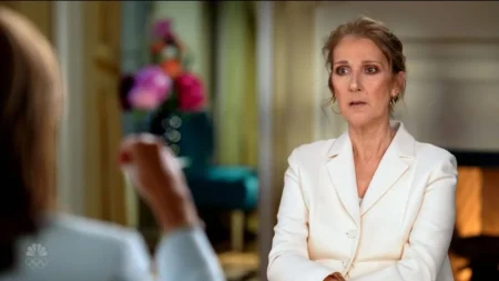 Celine Dion was seen struggling in harrowing scenes from her I Am: Celine Dion documentary (Picture: Prime Video)