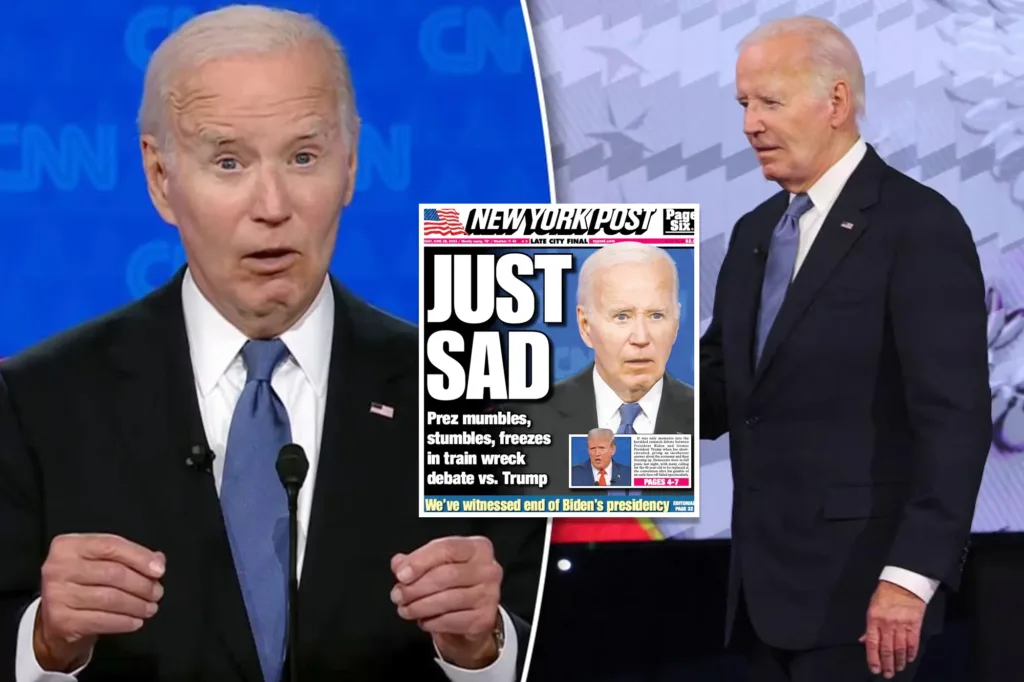 Biden and First Lady Jill Biden visit a Biden-Harris campaign debate watch party in Atlanta, Georgia, on June 27, 2024, after the debate. AFP via Getty Images