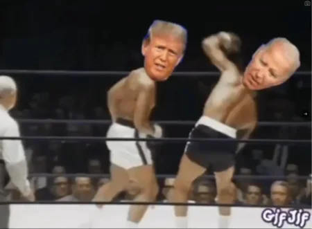 The Internet quickly responded to the Thursday night Biden-Trump debate with mocking memes and jokes. @MemeTV_Sol/X