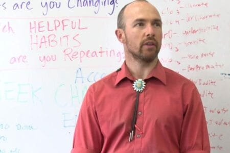 High School biology teacher Mitchell Rutherford quit his job last month because of rampant cell phone use by the students.KVOA