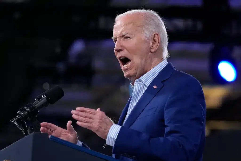 President Biden speaks during a campaign rally, Friday, June 28, 2024, in Raleigh, NC. AP