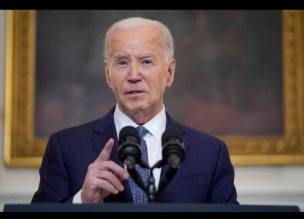 President Biden was quizzed on Donald Trump’s guilty verdict (Picture: AP)
