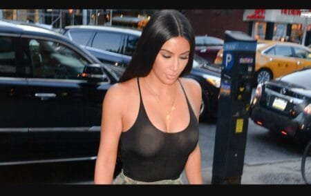 Kim Kardashian dialed down the glam while in Chatsworth, California this week
