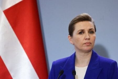 Danish PM Mette Frederiksen was beaten up (Picture: Jakub Porzycki/NurPhoto/Getty)