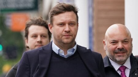 Scott Law, pictured, was found guilty of headbutting Roy Keane (Lucy North/PA)