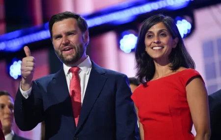 Usha Vance would be the first Indian American spouse of a Vice President, should her husband be elected to the office. AFP via Getty Images