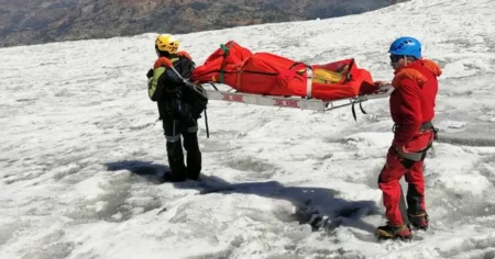The mummified body of US mountain climber William Stampfl who went missing in 2002 has been found on a mountain in Peru (Picture: AFP via Getty Images)