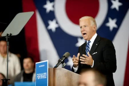 Joe Biden was forced to leave the presidential race after high-level Democrats threatened him with the 25th Amendment. Lancaster Eagle-Gazette archive photo/Ty Wright/2012 / USA TODAY NETWORK