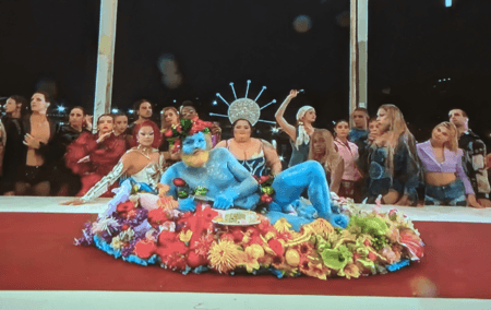 The Opening Ceremony contained a controversial representation of The Last Supper (Picture: BBC)