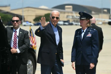 President Biden insisted Friday that he can still beat former President Donald Trump in November AFP via Getty Images